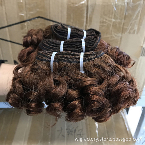 Accept Paypal cuticle aligned peruvian hair weave, new style 6inch 100 femi human hair, flower curl hair pieces for black women
